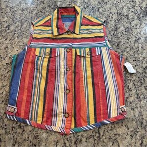 Vintage Russ Sport Multicolor Striped Women's Vest